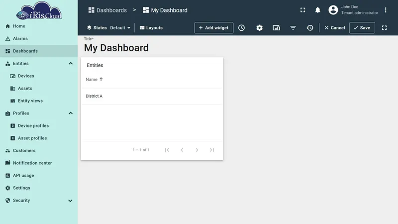 Asset search result
