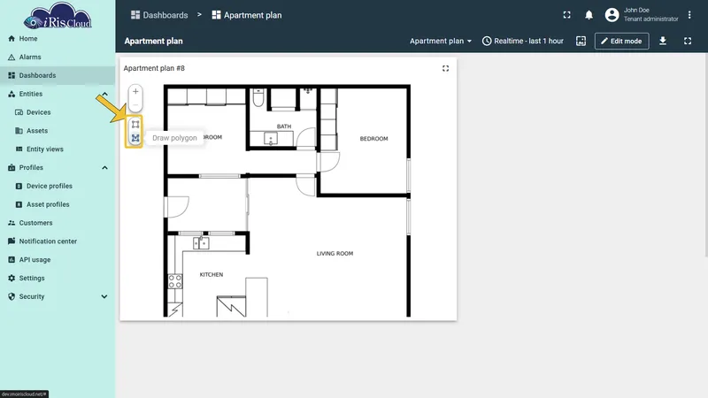 Select Draw polygon tool